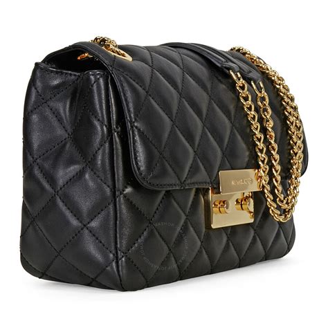 michael kors quilted black purse|michael kors black studded bag.